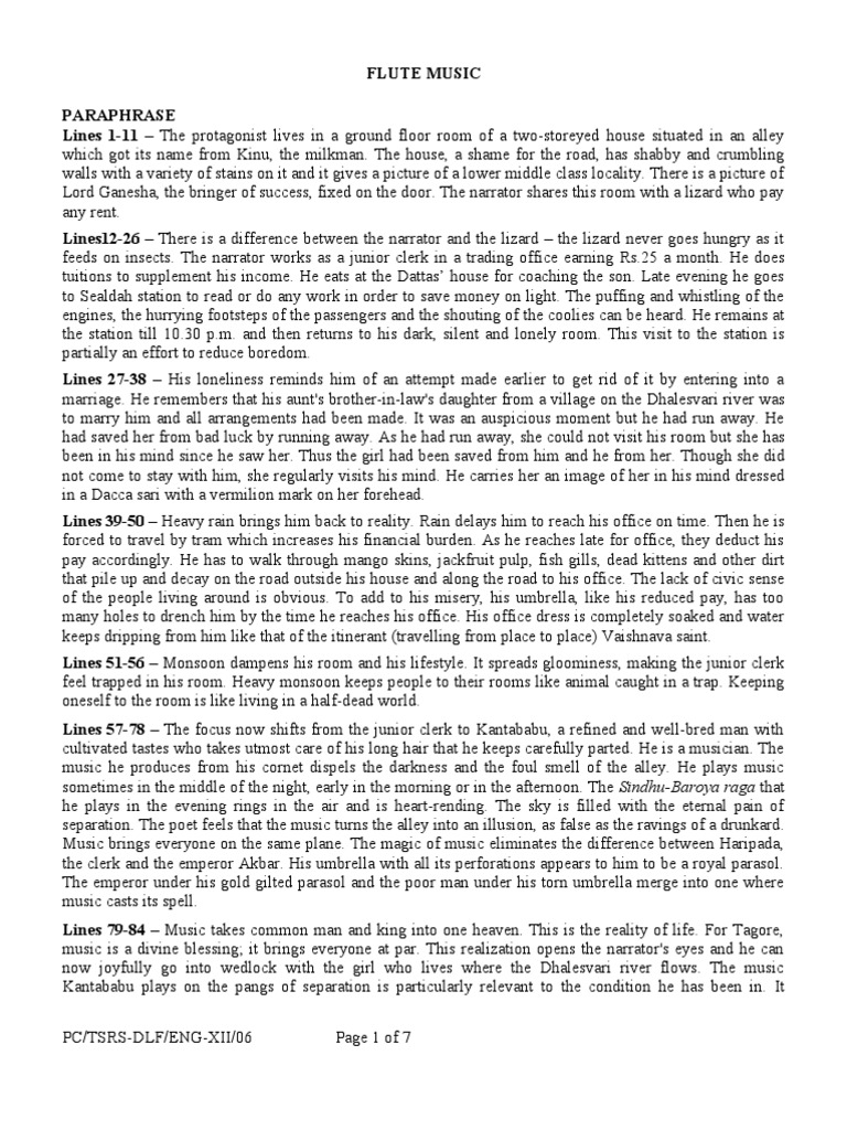 Flute Music PDF Rabindranath Tagore Umbrella