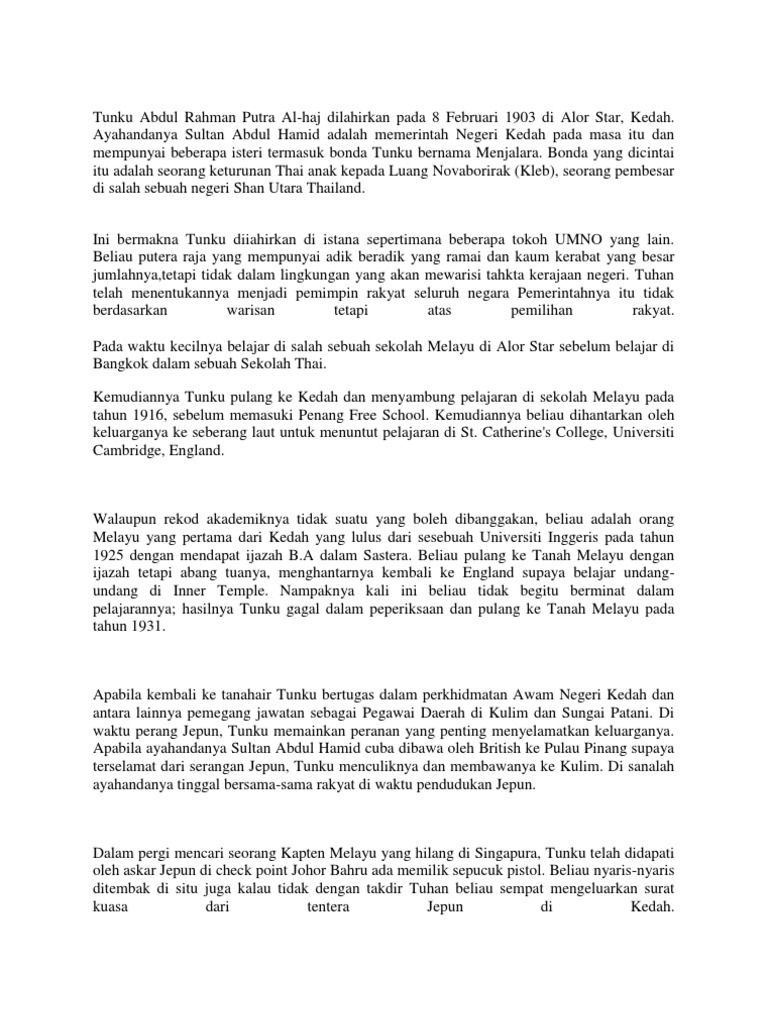 Tunku Abdul Rahman Putra Al  PDF