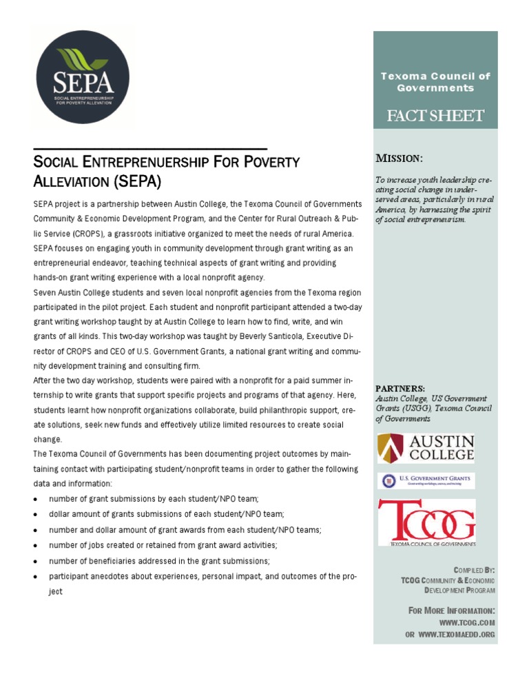 Social Entrepreneurship For Poverty Alleviation | PDF