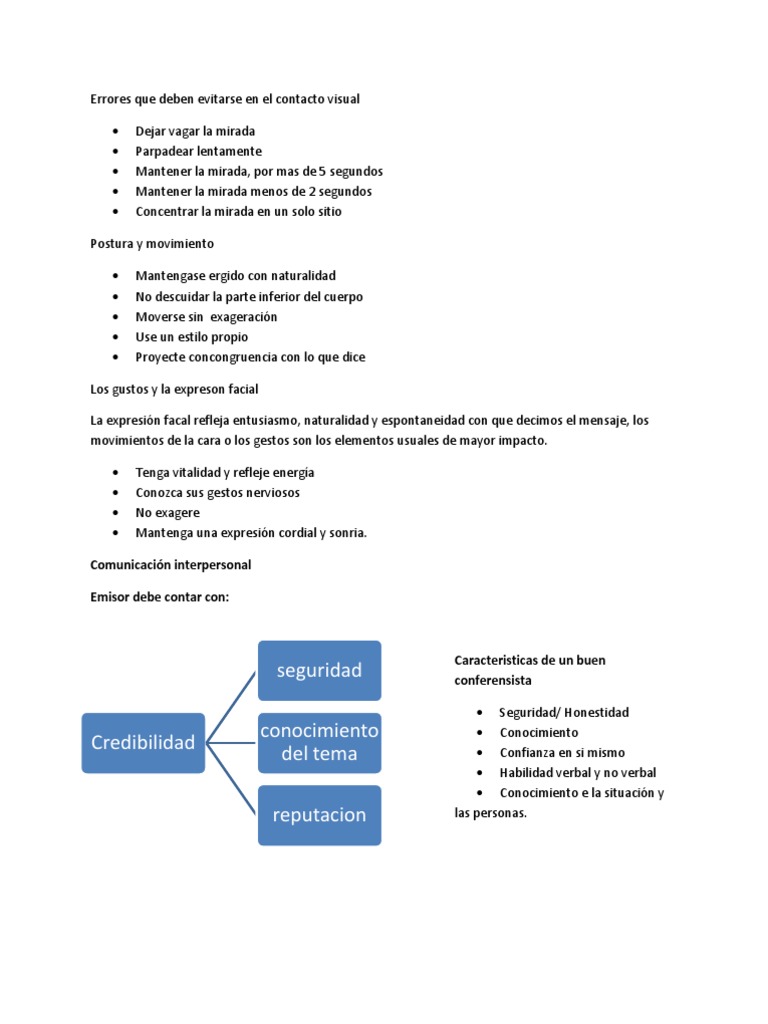 Errores Comunes en el Contacto Visual | PDF | Relaciones personales ...
