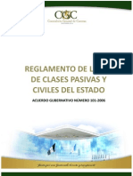 Reglamento de La Ley de Clases Pasivas y Civiles Del Estado