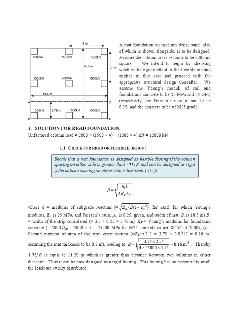 Solution For Rigid Foundation | PDF | Strength Of Materials | Young's ...