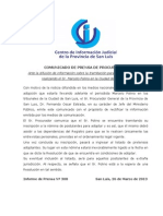 Comunicado de Procurador