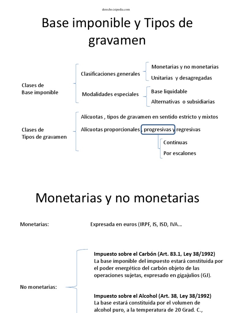 Base Imponible y Tipos de Gravamen | PDF | Impuestos | Finanzas del gobierno