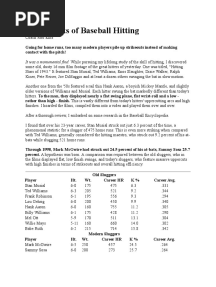 Lost Secrets of Baseball Hitting