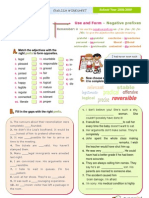 Adjective Formation Negative Prefixes