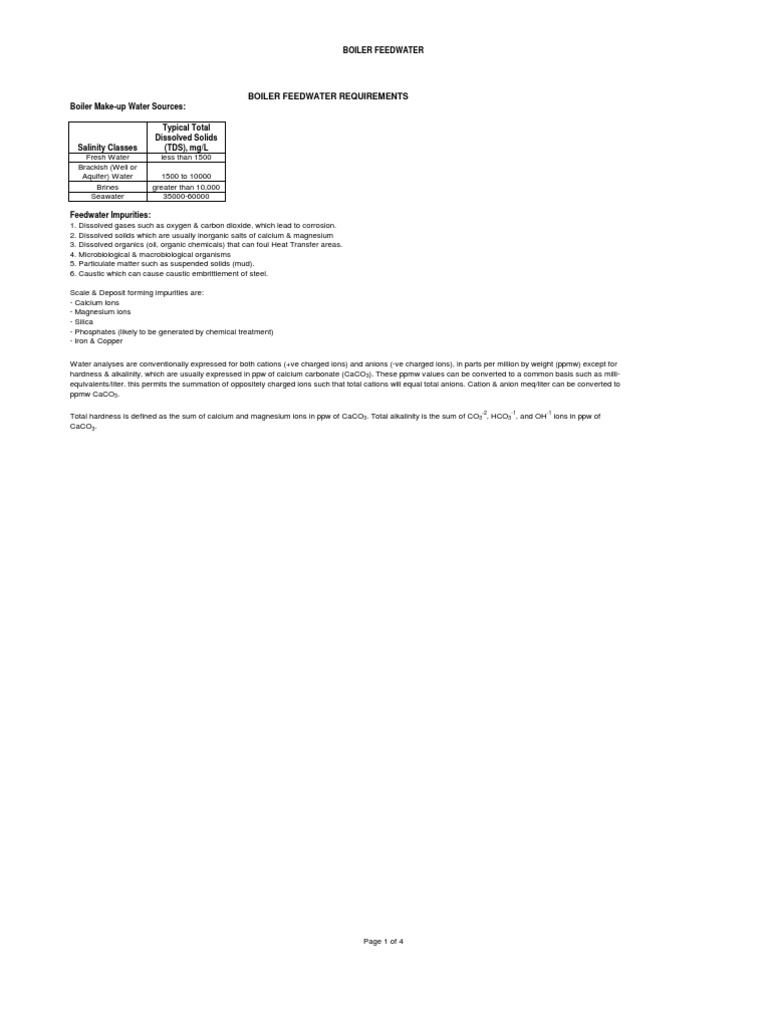 Boiler Feedwater Treatment Guide | PDF