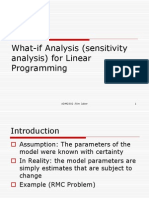 What-If Sensitivity Analysis For Linear Programming