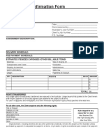 Illustrator's Estimate and Confirmation Form