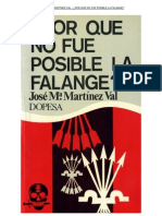 ¿Por qué no fue posible la Falange¿ José María Martínez Val