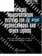 ASME B31.4 Pipeline Transportation Systems For Liquid Hydrocarbons and Other Liquids (2002)