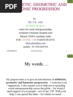 AP and GP Formulas Explained | PDF | Arithmetic | Mathematical Objects