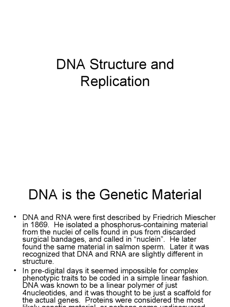 DNA Structure and Replication | PDF | Dna Replication | Biosynthesis