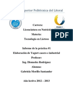 Informe de Lacteos