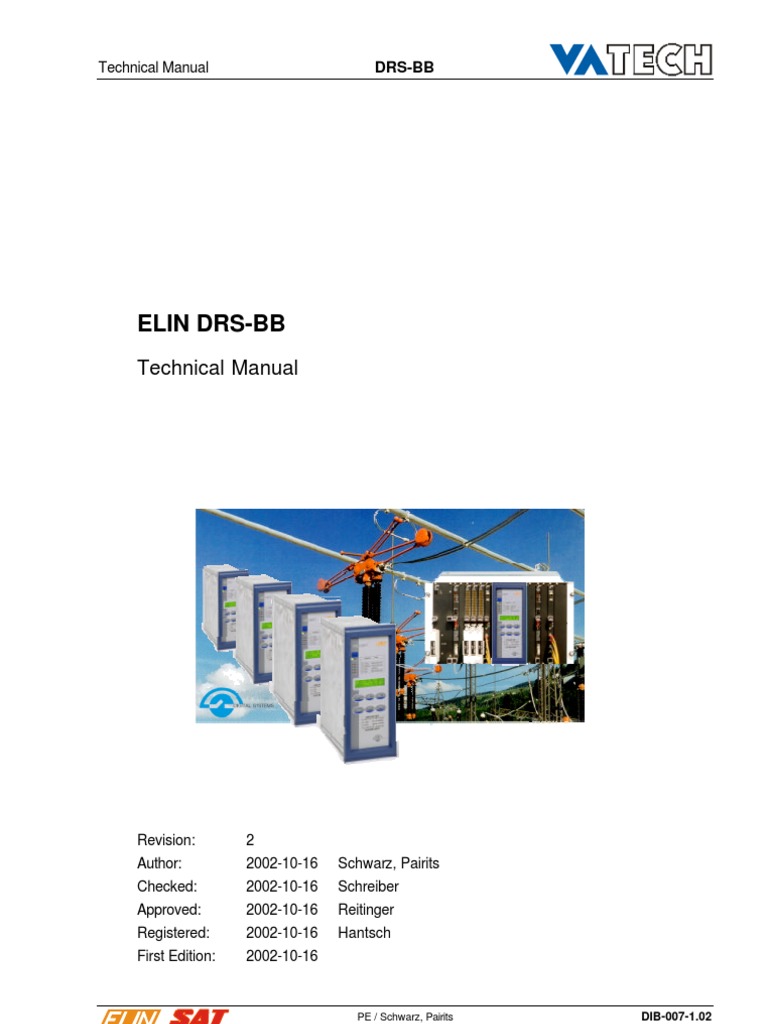 Elin DRS-BB: Technical Manual | PDF | Relay | Signal (Electrical ...