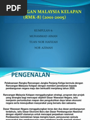 Rancangan Malaysia Ke 8 Pdf
