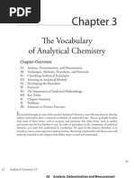 The Vocabulary of Analytical Chemistry: Chapter Overview