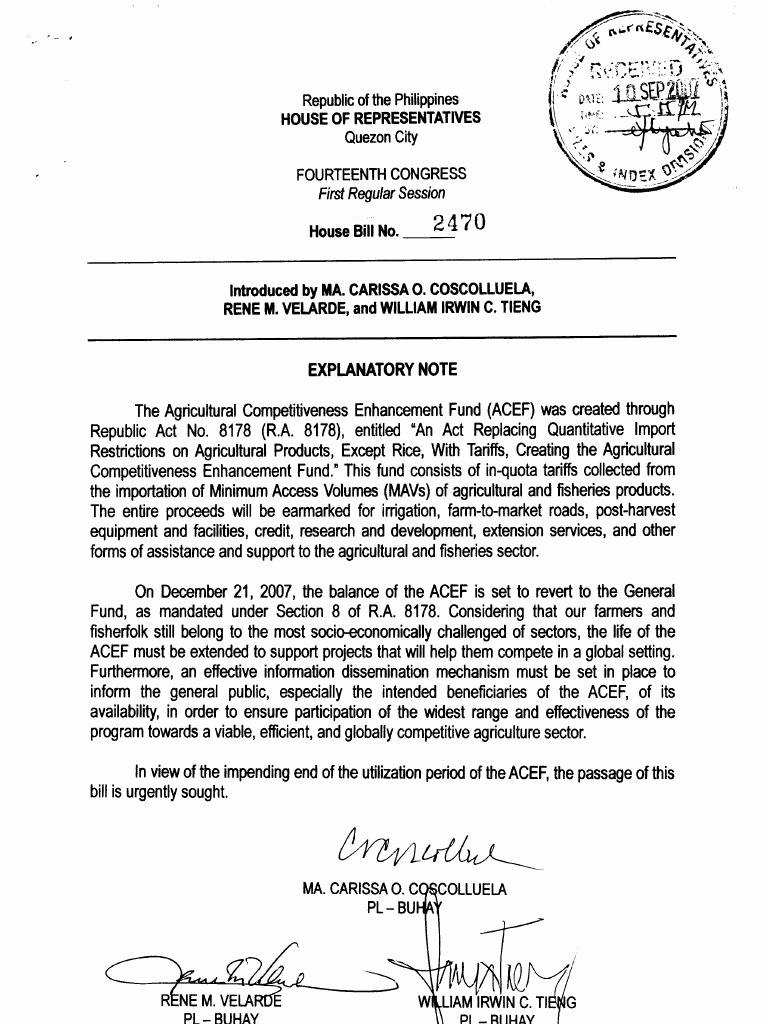 Republic of The Philippines House of Representatives Quezon City PDF