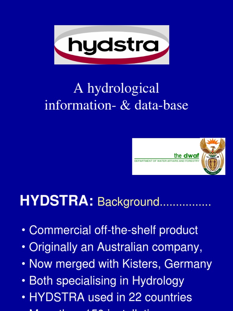 Overview of HYDSTRA Software | PDF | Time Series | Databases