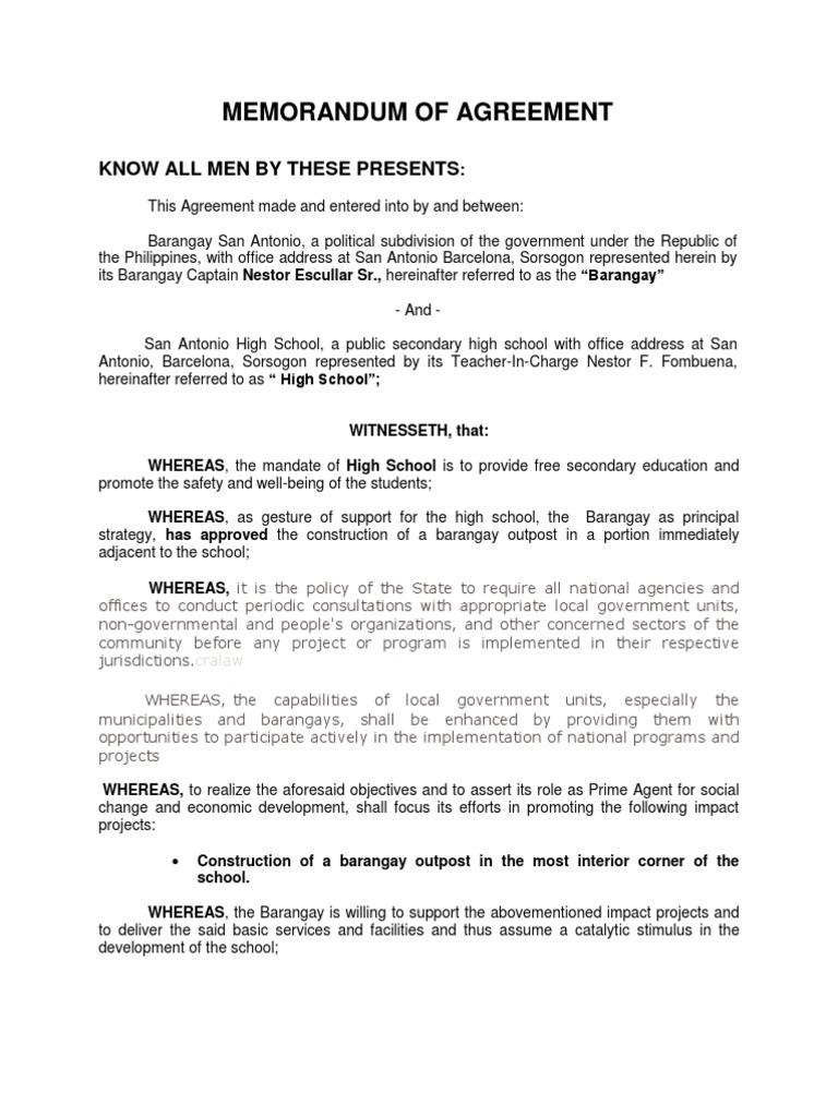 sample-memorandum-of-agreement-template-philippines-classles-democracy