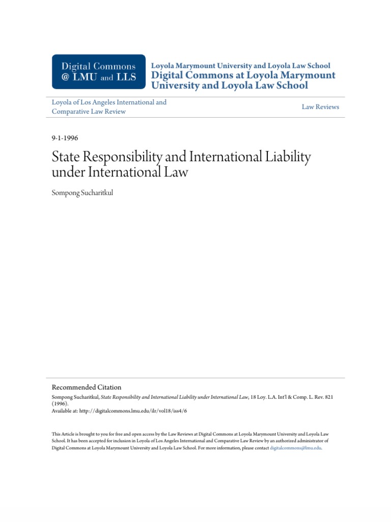 State Responsibility and International Liability | PDF | Treaty ...