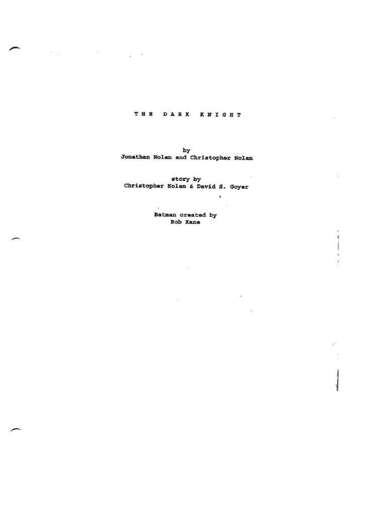 Batman Dark Knight Rises Script