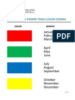 Hand & Power Tool Color Coding Guide