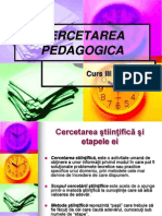 Cursul III_Cercetarea Pedagogica