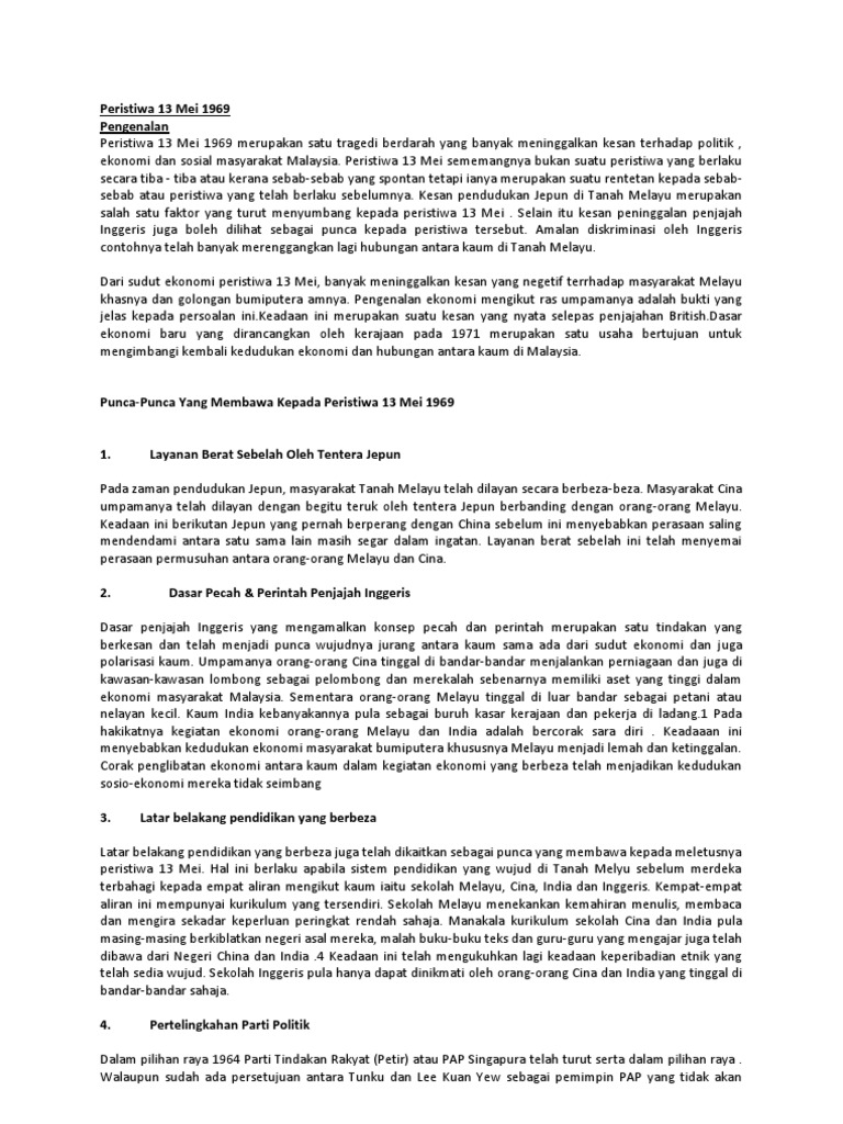 Peristiwa 13 Mei 1969 Pdf