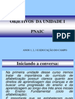 Objetivos Unidade I - PNAIC