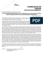 Communiqué de Presse Bilan Assemblée Générale