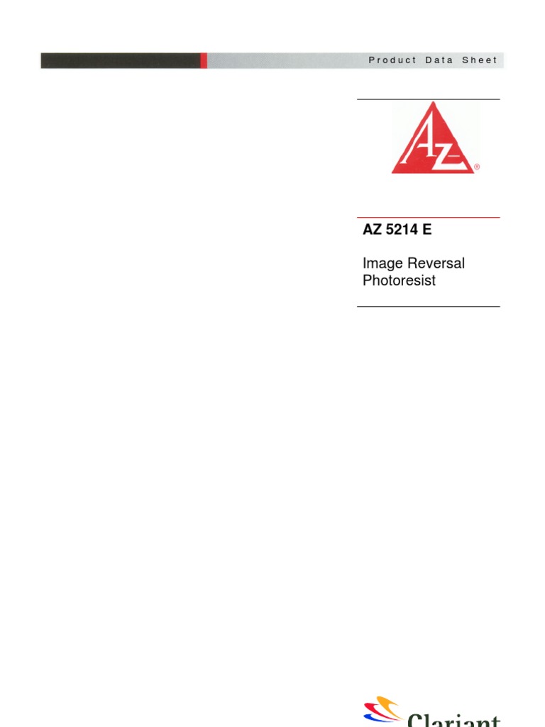 AZ 5214E Image Reversal Photoresist Guide | PDF | Dissolution ...