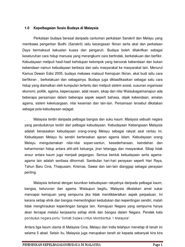 Kepelbagaian Sosio Budaya  PDF