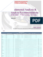 Fundamental Equity Analysis - FTSE Eurotop 100 Index Members (E100 Index)