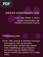 Download Indeks Kebersihan Gigi Oral Hygiene Index by Emma Krisyudhanti SN132654423 doc pdf