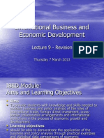 International Business and Economic Development: Lecture 9 - Revision