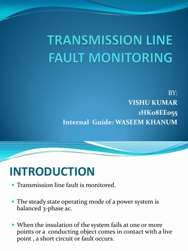 Transmission Line Fault Monitoring PDF Rectifier Direct Current
