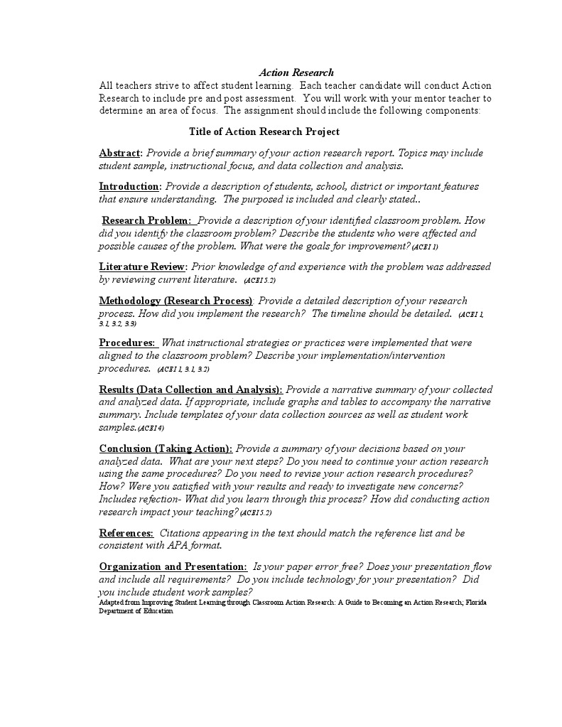 Action Research Report Guidelines | PDF | Action Research | Data