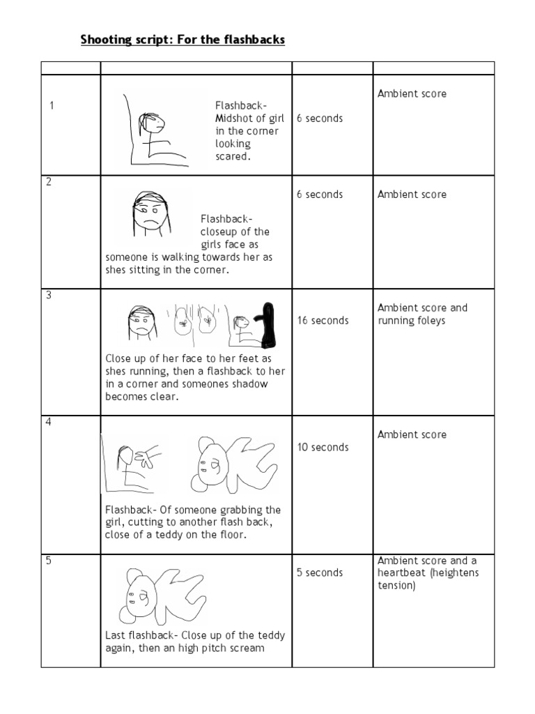 Flashback Shooting Script Overview | PDF | Language Arts & Discipline ...