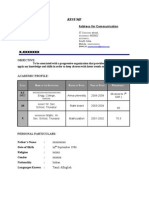 Mechanical Fresher Resume Sample1