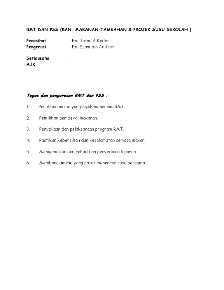 Pengelolaan RMT dan PSS Sekolah | PDF | Kesehatan Holistik
