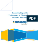 Internship Report On
“Performance of Eskaton Branch
In BRAC Bank Ltd.”