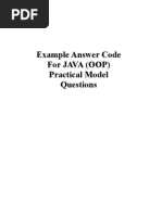 Example Codes For OOP Practical Model Questions