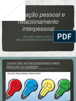 Valores Absolutos e Relacionamento Interpessoal