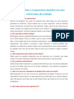 50 Preguntas y Respuestas Usuales en Una Entrevista de Trabajo