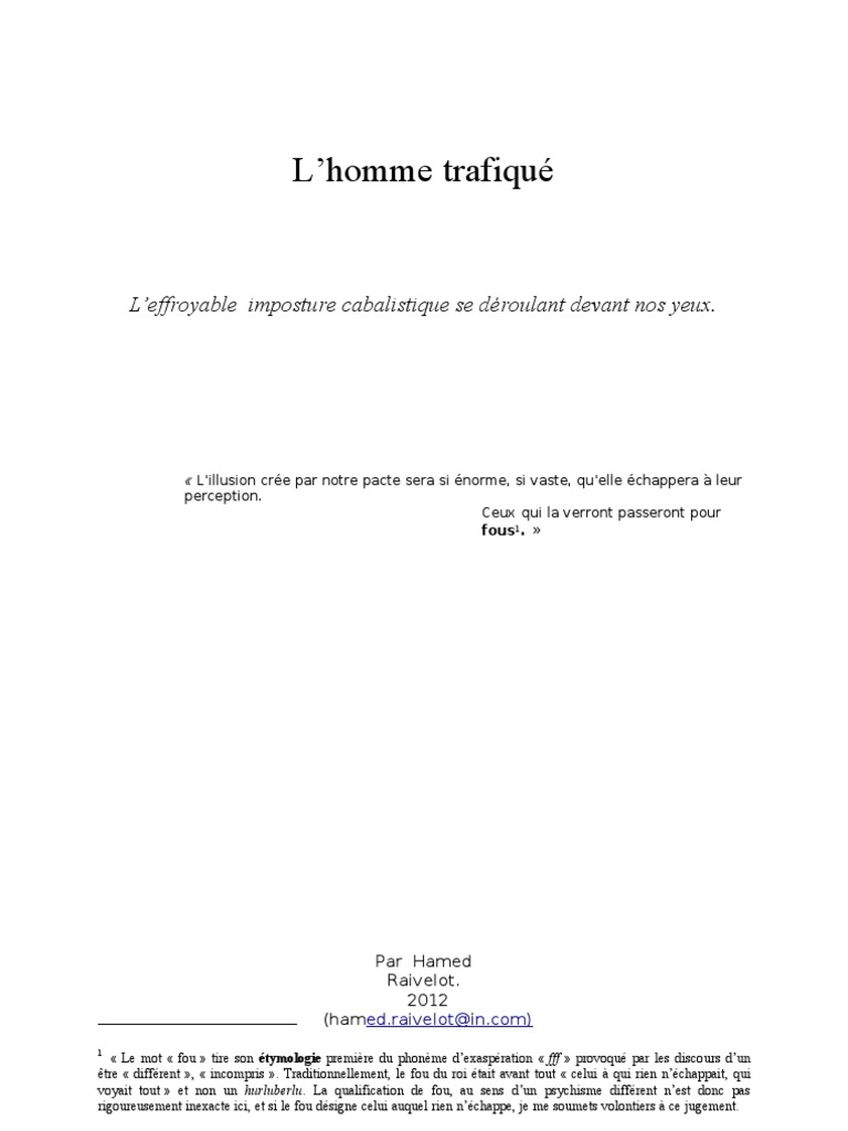 Lhomme T Rafique | PDF | Sionisme | Juifs