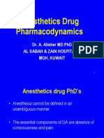 Anesthetics Drug Pharmacodynamics: Dr. A. Alisher MD PHD Al Sabah & Zain Hospitals, Moh, Kuwait