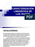 Caracterización Lingüistica de Los Textos