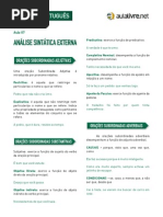 Português - Aula 07 - Análise sintática externa