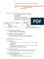 Antiplaquetarios, Anticoagulantes y Fibrinolíticos